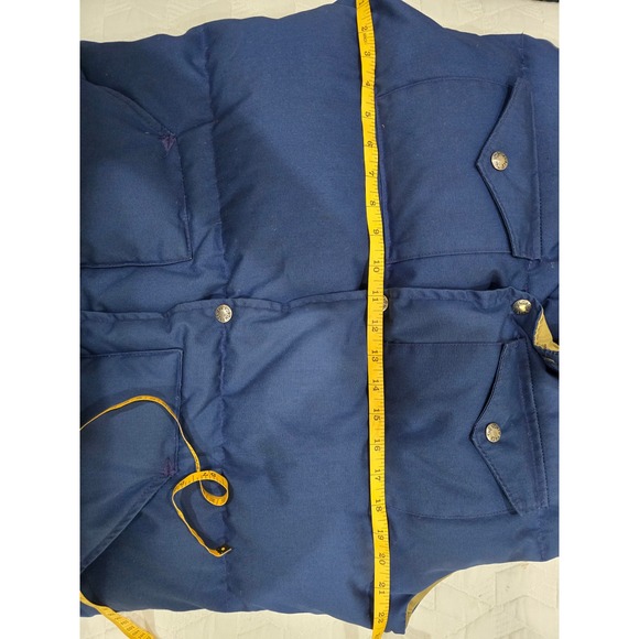 The North Face Vintage Brown Label Goose Down Nuptse Style Blue Puffer Vest 70's - Picture 15 of 16